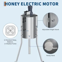 Electric Honey Extractor, Frame Stainless Steel Honey Spinner With 140W Adjustable-Speed Motor, Beekeeping Equipment For Efficient Honey With Lid -Furniture GUEST c0e4e083 46a7 49ce ac0d b652135da8bb