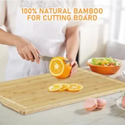 Bamboo Cutting Board Stovetop Cover, Extra Large Noodle Board With 4 Removable Feet, Juice Groove, Wooden Stove Top Covers -Furniture GUEST c105ee79 e9c3 48e8 b6f4 d8eeb7e68f8b