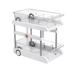 1 Pack 2 Tier Under Sink Organizer,Under Cabinet Organizer With Sliding Drawer Multifunctional Storage Shelves Pull Out Cabinet Organizer For Kitchen -Furniture GUEST c10fdfea 74a0 415a b631 b07fe964f0e8