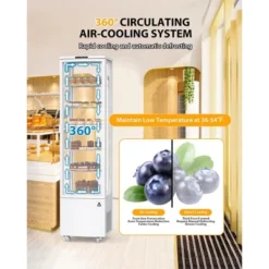 Beverage Cooler, Commercial Refrigerator - 278L Glass Door Merchandiser With LED Display, Adjustable Shelves, 4 Casters For Store/Bar/Office/Gym -Furniture GUEST c294ce1c a094 47c0 9089 dff98d44ab0e