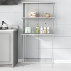 Stainless Steel Overshelf For Prep & Work Table/Shelves，Heavy Duty Metal Worktable For Home Kitchen Restaurant Garage Warehouse -Furniture GUEST c2f837a0 3e98 4c9c 94f6 960a455d8fae