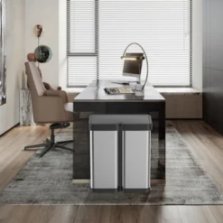 Automatic Motion Sensor Trash Can, 60 Liter/16 Gallon Touchless Automatic Garbage Can, Smart Trash Bin With Soft-Close Lid, Large Waste Basket