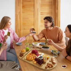 3 Pack Bamboo Charcuterie Boards Set, Large Bamboo Cheese Board Set With Deep Juicy Groove For Kitchen, Chopping Board Set For Entertaining -Furniture GUEST c4240604 df78 42be aec6 73b0bd17dd9d