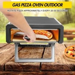 12-Inch Portable Outdoor Gas Pizza Oven - 950¡ãF High Temperature, 60-Second Cooking, 15-Min Preheat -Furniture GUEST c4827f3b fbfe 419b bee0 210ab0448386