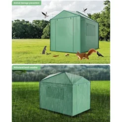 6x8 FT Portable Pop Up Greenhouse For Plants, Indoor & Outdoor Gardening Tent With Zipper Roll-Up Door -Furniture GUEST c4887e07 1aa8 4b34 b9a8 0bd766a48ce2