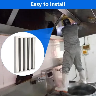 Commercial Range Hood Filters, 6 Pcs 430 Stainless Steel 5 Grooves Commercial Hood Filter For Kitchen Exhaust Hoods 7 Commercial Range Hood Filters, 6 Pcs 430 Stainless Steel 5 Grooves Commercial Hood Filter For Kitchen Exhaust Hoods - Image 5