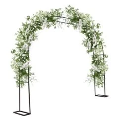 Garden Arch Trellis For Climbing Plants,9.8'x7.2' Metal Garden Arbor With Base,Outdoor Metal Wedding Arches For Party Decoration -Furniture GUEST c4ff156d 6b25 4616 bc55 40383c907867