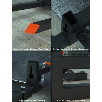 Pallet Forks Skid Steer - 60" 4000LB Heavy Duty Clamp-On Tractor Forks With Adjustable Stabilizer Bar For Buckets 3 Pallet Forks Skid Steer - 60" 4000LB Heavy Duty Clamp-On Tractor Forks With Adjustable Stabilizer Bar For Buckets - Image 2