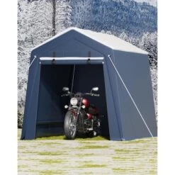 Motorcycle Shed, Outdoor Storage Tent - Durable Canopy With Roll-Up Ventilated Door & Windows For Bike -Furniture GUEST c5bdf2ee b6ea 4725 8de3 e402a2a83787