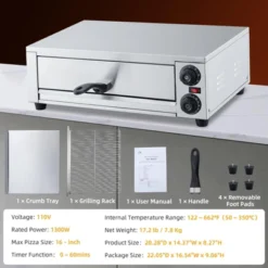 Pizza Oven Countertop, 1300W Electric Pizza Maker - Fits 16'' Pizzas With Easy Clean Tray For Kitchen & Commercial Use -Furniture GUEST c6f56ea8 9bff 4965 90f5 985ea8a0e871
