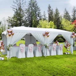 10x20 Heavy Duty Pop Up Canopy Tent With 6 Removable Sidewalls, Easy Up Commercial Canopy Tents With 3 Adjustable Heights, Stakes 18, Ropes 6 -Furniture GUEST c769c944 f1e7 48e3 877a 119ffac45563