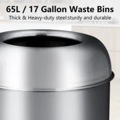 Commercial Trash Can, 65L/17Gal Heavy Duty Open Top Commercial/Kitchen Trash Can, Fingerprint-Resistant Waste Bin -Furniture GUEST c784d619 0d83 45bb 9943 6b692367b444