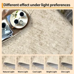 10x13 Washable Rug Large Area Rug For Living Room Soft Non-Slip Backing Stain Resistant & Low Pile Vintage Floral Floor Carpet -Furniture GUEST c7bf196b 30af 47d1 8742 767f9dc9e4e2