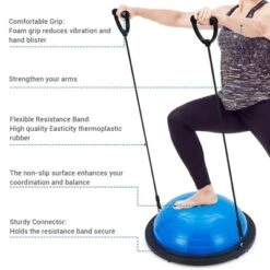 23in Balance Ball, 1600 Lbs Half Exercise Ball With Nonslip Base, Inflatable Half Ball Balance Trainer, Stability Half Yoga Ball Strength Training -Furniture GUEST c838ae3d 67dd 42bf 8ab8 3d91aad71574