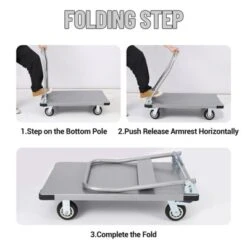 Hand Truck, Heavy Duty Moving Platform With 36x24 Inch A3 Steel Platform - 2000 Lbs Capacity For Easy Transport -Furniture GUEST c98f1bcf 98bd 45e5 b2b8 668f108fc32d