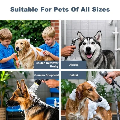 Pet Bath Tub - 50'' Professional Stainless Steel With Retractable Stairs, Faucet/Showerhead, Washing Gloves, For Large/Medium/Small Pets 4 Pet Bath Tub - 50'' Professional Stainless Steel With Retractable Stairs, Faucet/Showerhead, Washing Gloves, For Large/Medium/Small Pets - Image 2