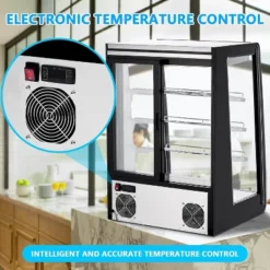 Commercial Refrigerator, Display Case - Merchandiser With Lighting, Black & Stainless Steel, 2 Adjustable Chrome Rust-Resistant Shelves -Furniture GUEST ca3bbf34 ad58 4b39 9e5e 306650eb4023