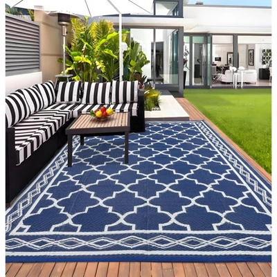 Outdoor Rugs, Patio Rugs - 9x18 Large Waterproof Reversible Plastic Straw Rug, Easy Cleaning For RV, Porch, Deck, Balcony, Camping 5 Outdoor Rugs, Patio Rugs - 9x18 Large Waterproof Reversible Plastic Straw Rug, Easy Cleaning For RV, Porch, Deck, Balcony, Camping - Image 3