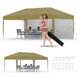 10x20 Pop Up Canopy With 2 Sidewalls - Heavy Duty Outdoor Canopy Tent With Portable Roller Bag 26 10x20 Pop Up Canopy With 2 Sidewalls - Heavy Duty Outdoor Canopy Tent With Portable Roller Bag -Furniture GUEST caa5b5e5 4800 4b55 825f 340f272f3559