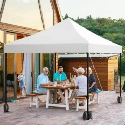 Commercial Pop Up Tent, 10x10 FT Canopy Tent, 500D Waterproof Canopy, Outdoor Sun Shade With Roller Bag & 4 Sandbag For Outdoor/Camping/Stall -Furniture GUEST ccbc376c e363 4dfd aee5 4318ae158d24