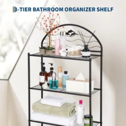 Bathroom Shelf, Over Toilet Storage 3 Tier - Heavy Duty Metal Organizer Racks For Small Spaces Apartments, Space Saving Above Toilet -Furniture GUEST ccdbba0d f276 4edb b476 eb73a3279063