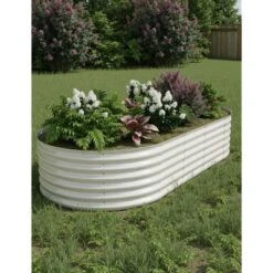 TROPOW Oval Raised Garden Bed (2-Pack) ¨C Double Your Gardening Potential With Ergonomic Steel Planters -Furniture GUEST cd165478 9867 4c41 8616 8078486a6aae