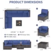Patio Furniture Set 7 Pieces Outdoor Rattan With Detachable Soft Cushions Patio Conversation Sets Waterproof Patio Sectional Sofa With Glass Top Table -Furniture GUEST cd2f57f1 5e73 4df1 87d9 ffb564c041ac