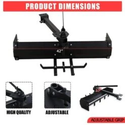 Box Scraper, 42'' Tow Behind Lawn Tractor Attachment - Box Blade Hitch Fit For ATV UTV, Multi-Functional, Carbon Steel, Black 11 Box Scraper, 42'' Tow Behind Lawn Tractor Attachment - Box Blade Hitch Fit For ATV UTV, Multi-Functional, Carbon Steel, Black -Furniture GUEST cd4692a8 f125 4a65 a57b 69877ddc12db