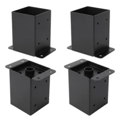 Post Base, Post Bracket - 4 PCS Heavy Duty Metal 4x4 With Partition, Powder-Coated Anchor For Deck, Pavilion, Railing Support -Furniture GUEST cf146eca 4b4a 4d66 b897 8491cad83086