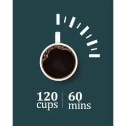 Coffee Urn, 10L Large Coffee Maker Machine - 60 Cup Double-Wall Stainless Steel Percolator For Events & Catering