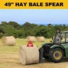 Hay Spear, Bale Spear - 49'' Heavy Duty 4500 Lbs Capacity, Quick Attach With Hex Nut & Sleeve For Tractors, Loaders -Furniture GUEST cf8453ce 9827 4a13 b8b3 8891d00b83d0