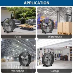 Floor Fan, Industrial Fan - 30 Inch High Velocity Drum Fan, 330W 3 Speed Heavy Duty Metal Fan With Casters & Handle 12 Floor Fan, Industrial Fan - 30 Inch High Velocity Drum Fan, 330W 3 Speed Heavy Duty Metal Fan With Casters & Handle -Furniture GUEST cfb4e798 41b6 43ae 8f4b 099d49be7386