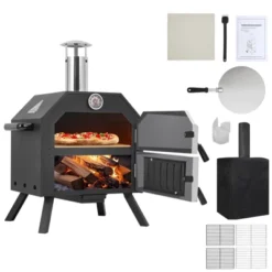 Outdoor Pizza Oven Wood Fired Pizza Oven Portable Patio Ovens Included Pizza Stone -Furniture GUEST cfeb1a33 f35a 4f2c 8985 085a7ab59f4d