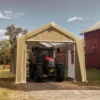 Portable Garage, Carport Canopy - 12x20 FT Heavy Duty Waterproof Shelter With 6 Doors, All-Season For Trucks, Boats & Storage (Earth Yellow) -Furniture GUEST d08e92b3 59a9 4cd1 8e0f 2c40063853bc