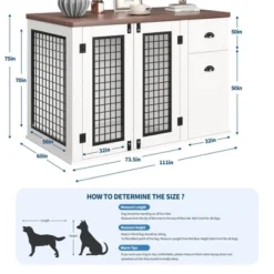 44'' Dog Crate Furniture With Drawer & Cabinet, Heavy Duty Dog Kennel Furniture, Wooden Indoor Pet Cage Side End Table For Small To Medium Pets 11 44'' Dog Crate Furniture With Drawer & Cabinet, Heavy Duty Dog Kennel Furniture, Wooden Indoor Pet Cage Side End Table For Small To Medium Pets -Furniture GUEST d0db85e5 7908 4b7b 89eb 9f86b544e7e2