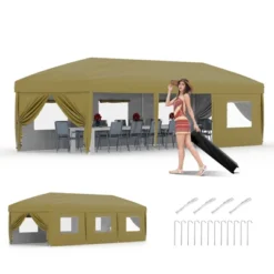 10x30 Pop Up Canopy With 8 Sidewalls - Heavy Duty Outdoor Canopy Tent With Portable Roller Bag 24 10x30 Pop Up Canopy With 8 Sidewalls - Heavy Duty Outdoor Canopy Tent With Portable Roller Bag -Furniture GUEST d17a61f9 1ea4 4827 a960 595c4c0d40a3