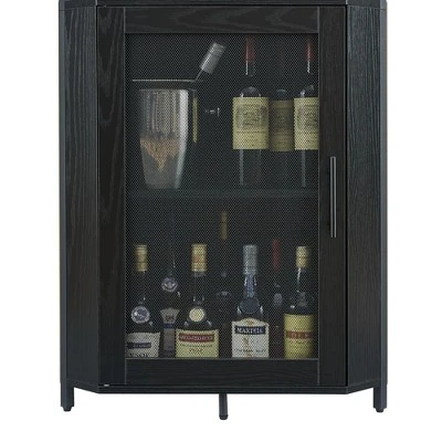 TROPOW Corner Bar Rack Cabinet With Detachable Wine Rack, Bar Cabinet With Glass Holder, Small Sideboard And Buffet Cabinet With Mesh Door 6 TROPOW Corner Bar Rack Cabinet With Detachable Wine Rack, Bar Cabinet With Glass Holder, Small Sideboard And Buffet Cabinet With Mesh Door - Image 4