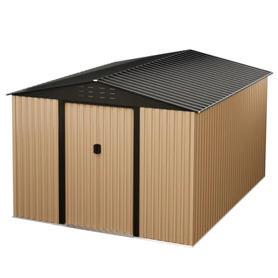 Metal Garden Shed,Outdoor Storage Shed, Outdoor Metal Utility Tool Storage Shed With Door Lock, Waterproof Roofs, For Garden Patio,Brown 3 Metal Garden Shed,Outdoor Storage Shed, Outdoor Metal Utility Tool Storage Shed With Door Lock, Waterproof Roofs, For Garden Patio,Brown