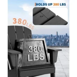 Outdoor Adirondack Chairs, HDPE Plastic Patio Chairs For All Weather, Weather-Resistant Fire Pit Chair With Wide Armrests & Slatted Back 17 Outdoor Adirondack Chairs, HDPE Plastic Patio Chairs For All Weather, Weather-Resistant Fire Pit Chair With Wide Armrests & Slatted Back -Furniture GUEST d31c03ce 14f9 4dc3 b8e8 642c9f1e0eb6