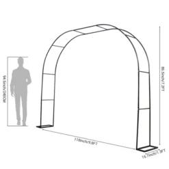 Garden Arch Trellis For Climbing Plants,9.8'x7.2' Metal Garden Arbor With Base,Outdoor Metal Wedding Arches For Party Decoration -Furniture GUEST d445f2fe 734f 4bc6 8fd6 1cc82a1a6732
