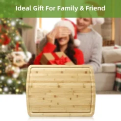 Extra Large Cutting Board For Kitchen, Wooden Chopping Block With Juice Grooves, Thick Butcher Block, Cheese Charcuterie Board -Furniture GUEST d4ebf1ee 4b21 4561 ada1 c5c1ff6b7c20