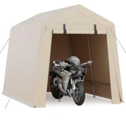 Storage Shed, Portable Garage 7'x10' Outdoor - Waterproof UV-Resistant With 2 Roll-Up Zipper Doors, Anti-Snow Shelter -Furniture GUEST d58552dd 643e 4b86 acc3 9e74ef0b330f