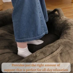 Foldable Dog Bed For Humans, 71"x43"x10" Giant Dog Bed For People And Pets, Washable & Removable Faux Fur Cover -Furniture GUEST d5dc8c6c 021e 4719 8da8 eb3d1b6ad1e6