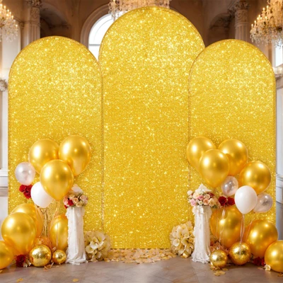 TROPOW Sequin Wedding Arch Cover – Round Top Zippered Backdrop For Parties/Events (1-Pack) 4 TROPOW Sequin Wedding Arch Cover – Round Top Zippered Backdrop For Parties/Events (1-Pack) - Image 2