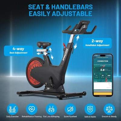 Exercise Bike, 5 In 1 Self-Powered Bike, 350 Lbs Weight Capacity, 32 Level Adjustable Magentic Resistance & Emergency Brake, Silent Belt Drive 3 Exercise Bike, 5 In 1 Self-Powered Bike, 350 Lbs Weight Capacity, 32 Level Adjustable Magentic Resistance & Emergency Brake, Silent Belt Drive