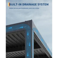 All-Aluminum Louvered Pergola 12"x 24", Outdoor Pergola With Adjustable Louvered Roof, Reinforced Aluminum Frame, Hardtop Gazebo -Furniture GUEST d880331d 47c0 45a6 aacc d445b5db0b0c