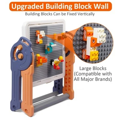 8-in-1 Kids Table And Chair Set, Foldable Kids Activity Table , Toddler Activity Table Building Block Table, Water Table Sand Table Sensory Table 5 8-in-1 Kids Table And Chair Set, Foldable Kids Activity Table , Toddler Activity Table Building Block Table, Water Table Sand Table Sensory Table - Image 3