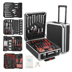 Aluminum Trolley Case Tool Set Silver, Household Tool Kit With Storage Case Small Home Hand Tool Set For All Purpose, Portable General Tool Kits -Furniture GUEST d96062cb 18a0 49d5 b6fb 68f63c6b8d6e