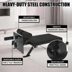 Nordic Curl Machine,Adjustable Hamstring Curl Bench With Wheels Nordic Bench For Home Gym -Furniture GUEST d9f05efa 361d 4e39 b213 c30c194bfb31