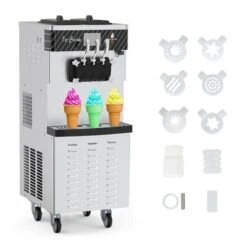 Commercial Ice Cream Machine - 3 Flavor Soft Serve Maker With LED Display, 7.9Gal/Hour Output, Auto Cleaning System For Shops, Restaurants & Home Use -Furniture GUEST da2f3b88 1f55 40d4 9482 61e1799a8bed